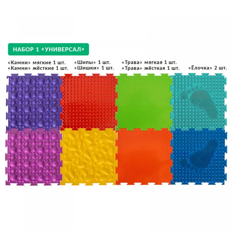 Килимок масажний Ортодон Пазли Мікс 10 елементів