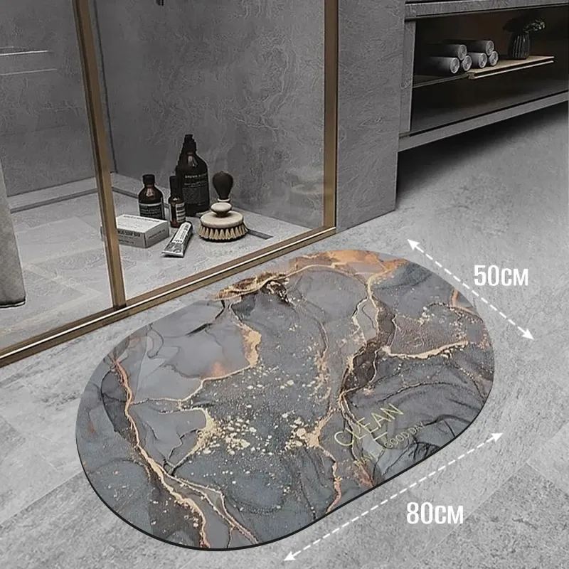 Килимок вологопоглинаючий для ванної кімнати 3D Мармур 50х80 см ZXC