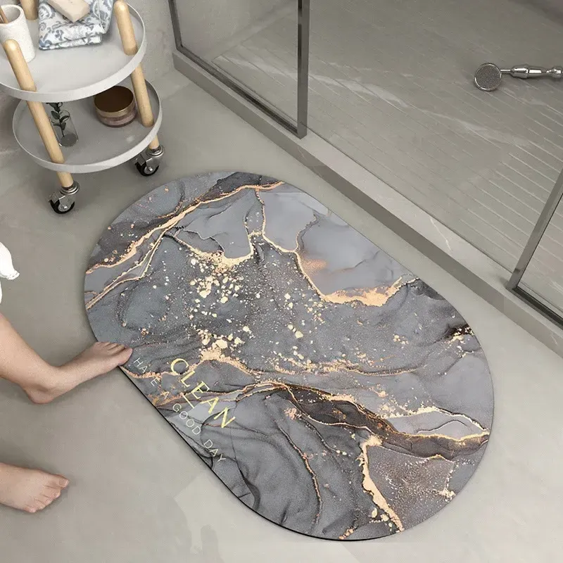 Килимок вологопоглинаючий для ванної кімнати 3D Мармур 50х80 см ZXC