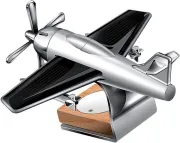 Креативний автомобільний освіжувач, ароматизатор повітря у вигляді літака з пропелером, що обертається, від сонячної панелі