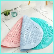 Круглий нековзний килимок для душу Massage Foot Rad зі щіткою для стоп