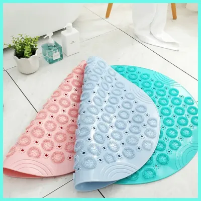 Круглий нековзний килимок для душу Massage Foot Rad зі щіткою для стоп