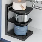 Кухонна полиця для зберігання каструль на 3 рівні для зберігання каструль регульована