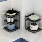 Кухонна полиця для зберігання каструль на 3 рівні для зберігання каструль регульована