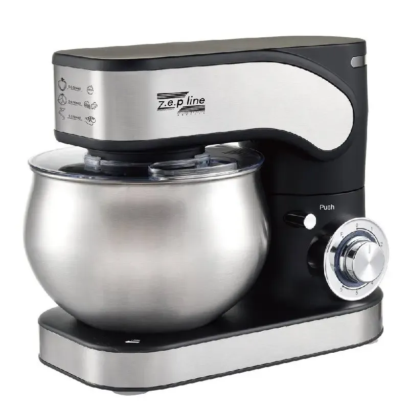 Кухонний тістоміс міксер 4в1 3500 Вт на 6 літрів Zepline з нержавіючої сталі ZP-136