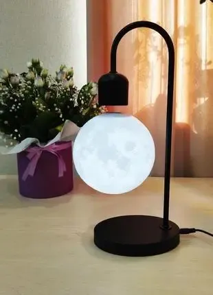 Лампа - нічник настільний левітуючий з магнітною зарядкою Місяць, бездротова зарядка