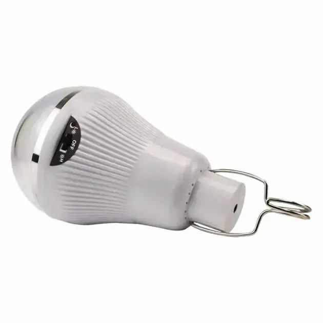 Лампа світлодіодна акумуляторна VHG CL-028 із сонячною панеллю 10Вт 5600K 6В Led Solar Emergency Bulb(8423)