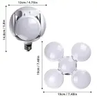 Лампочка люстра світлодіодна розкладна Football UFO Lamp E27 LED лампа для дому на 40 Вт живлення 220В Біла