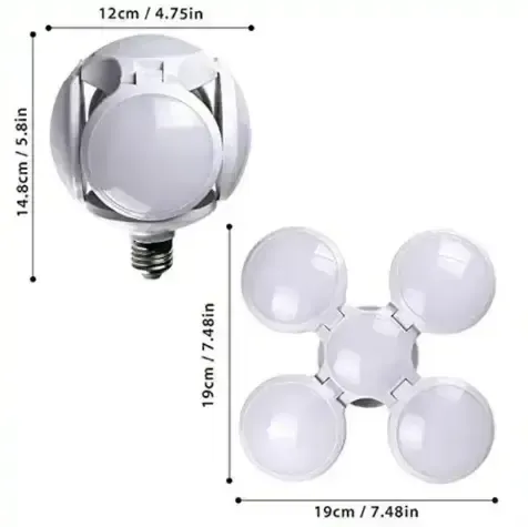 Лампочка люстра світлодіодна розкладна Football UFO Lamp E27 LED лампа для дому на 40 Вт живлення 220В Біла