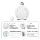 Лампочка люстра світлодіодна розкладна Football UFO Lamp E27 LED лампа для дому на 40 Вт живлення 220В Біла