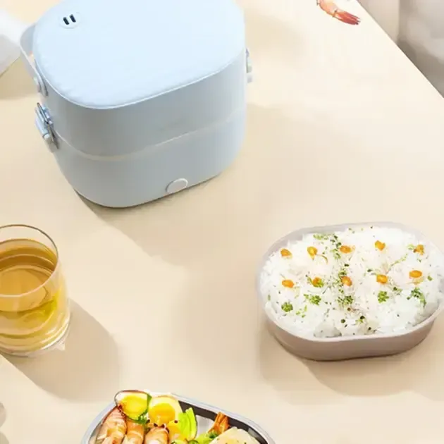 Ланч-бокс з підігрівом об'ємом 1 л на два контейнери з кришками LY-800