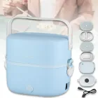 Ланч-бокс з підігрівом об'ємом 1 л на два контейнери з кришками LY-800