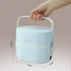 Ланч-бокс з підігрівом об'ємом 1 л на два контейнери з кришками LY-800