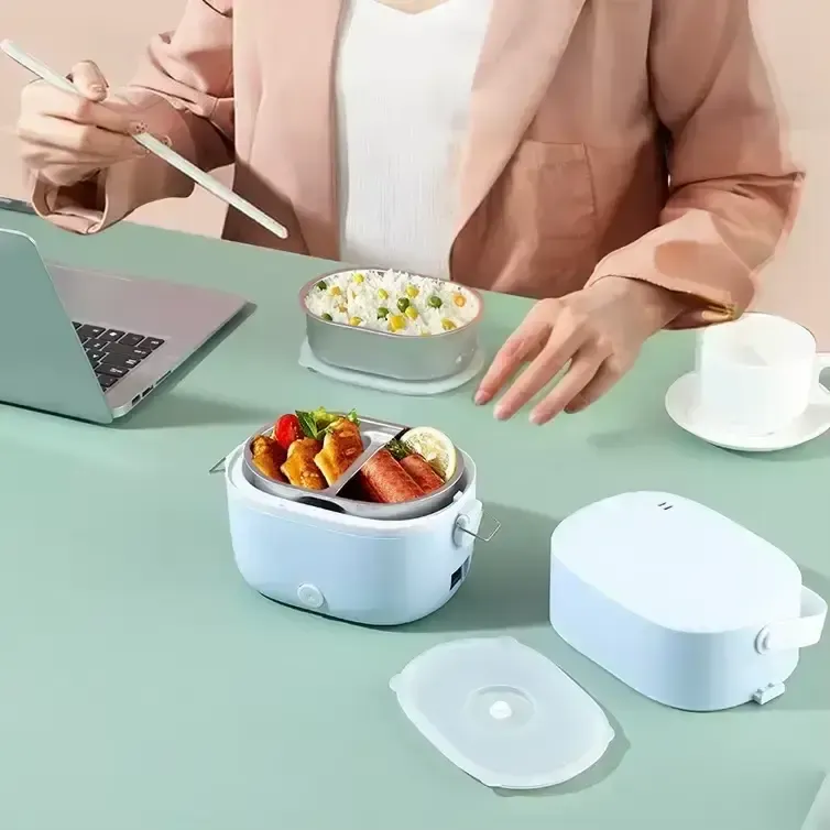 Ланч-бокс з підігрівом об'ємом 1 л на два контейнери з кришками LY-800