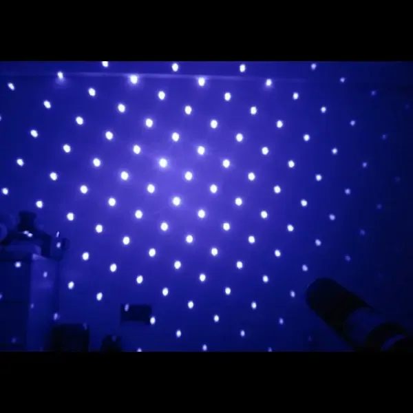 Лазерна указка (лазерний вказівник) 10000МВт синя з насадками Laser Blue YXB 008