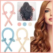 Стрічка для завивки волосся з гумками та шпилькою, шовкові бігуді для холодного укладання волосся та створення локонів