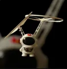 Літаючий "Космонавт", Левітуючий електричний ударостійкий спінер, бумеранг з LED підсвічуванням, TRG-198741