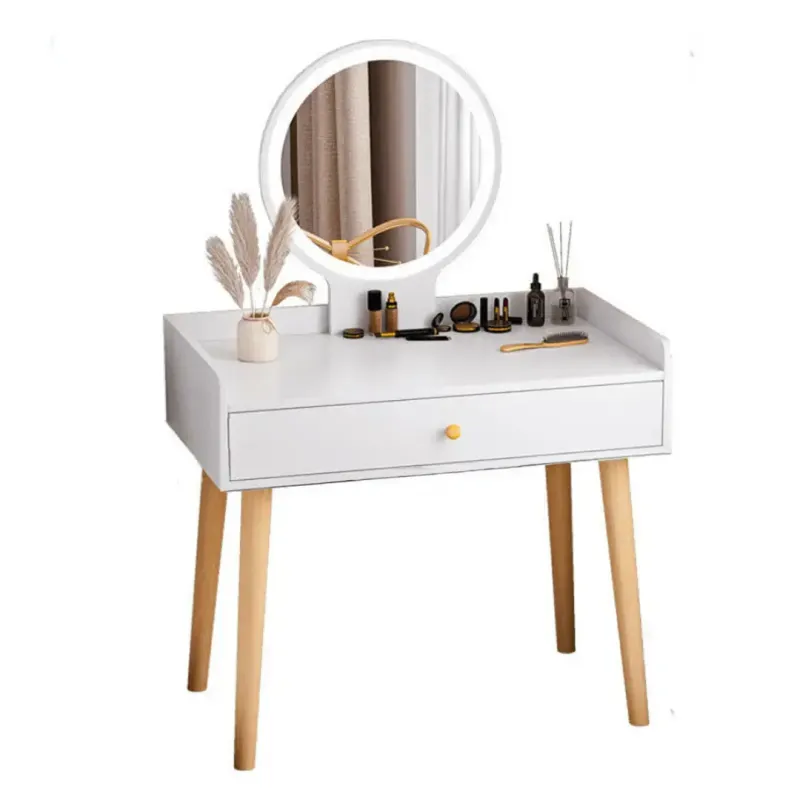 Макіяжний стіл з шухлядою для косметики, туалетний столик з дзеркалом 3008