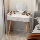 Макіяжний стіл з шухлядою для косметики, туалетний столик з дзеркалом 3008