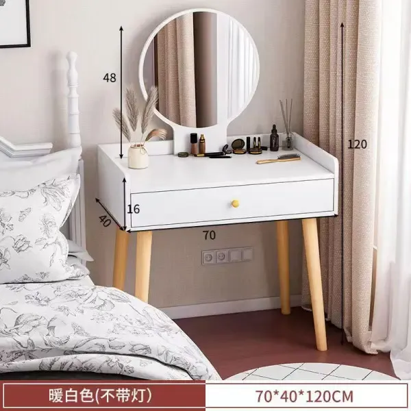 Макіяжний стіл з шухлядою для косметики, туалетний столик з дзеркалом 3008