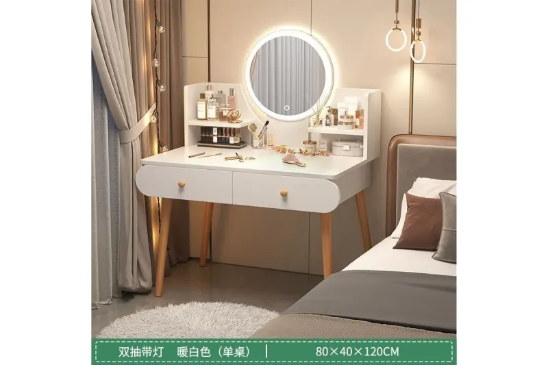 Макіяжний стіл з дзеркалом/Стіл для макіяжу з ящиками та дзеркалом