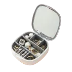 Маленька дорожня скринька для прикрас, міні-органайзер для прикрас із дзеркалом