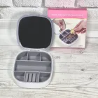 Маленька дорожня скринька для прикрас, міні-органайзер для прикрас із дзеркалом