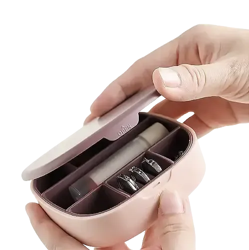 Маленька дорожня скринька для прикрас, міні-органайзер для прикрас із дзеркалом