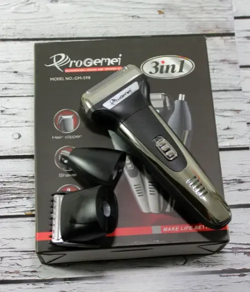 Машинка для стрижки триммер бритва Gemei GM-598 3 в 1