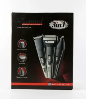 Машинка для стрижки триммер бритва Gemei GM-598 3 в 1