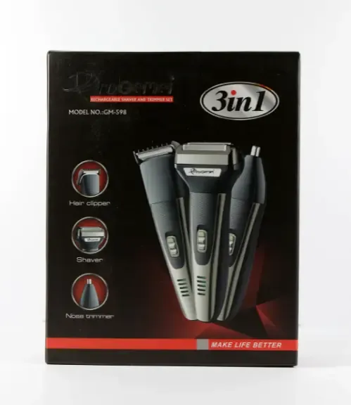Машинка для стрижки триммер бритва Gemei GM-598 3 в 1