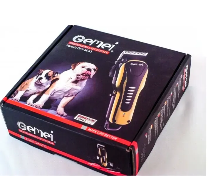 Машинка для стрижки тварин + триммер Gemei GM 6063, пилка для кігтів