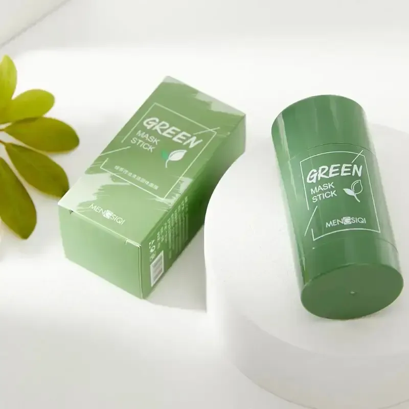 Маска для обличчя з маслом зеленого чаю проти чорних точок акне очищаюча Green Tea крем зволожуючий