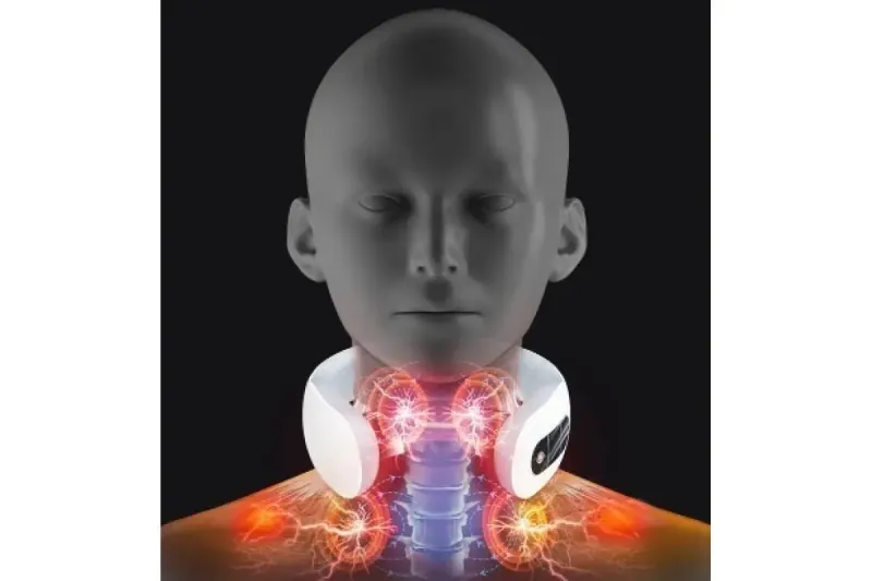 Масажер для шиї MD066, Імпульсний масажер для шиї, Футуристичний пристрій для розслаблення шиї