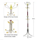 Металева підлогова стійка-вішалка для одягу Coat Rack тренога 16 гачків