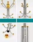 Металева підлогова стійка-вішалка для одягу Coat Rack тренога 16 гачків
