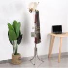 Металева підлогова стійка-вішалка для одягу Coat Rack тренога 16 гачків