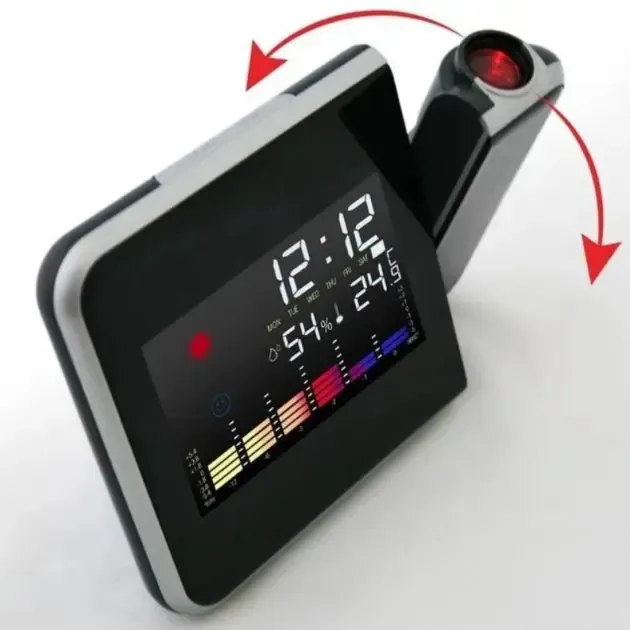 Годинник / Метеостанція / Вологомір з проектором часу Color Screen Calendar