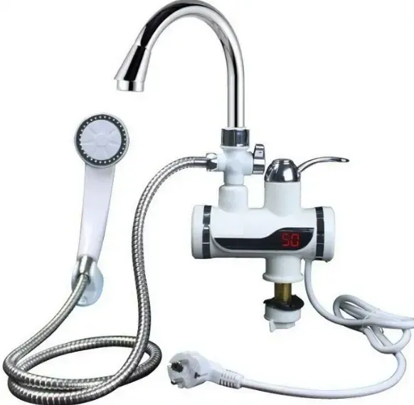 Бокове підключення Проточний водонагрівач із душем