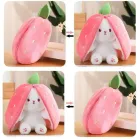 М'яка іграшка кролик-трансформер зайчик у полуниці