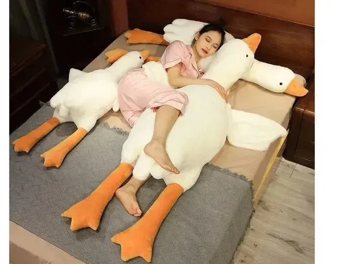160 см М'яка плюшева іграшка подушка обіймашка Гусак білий
