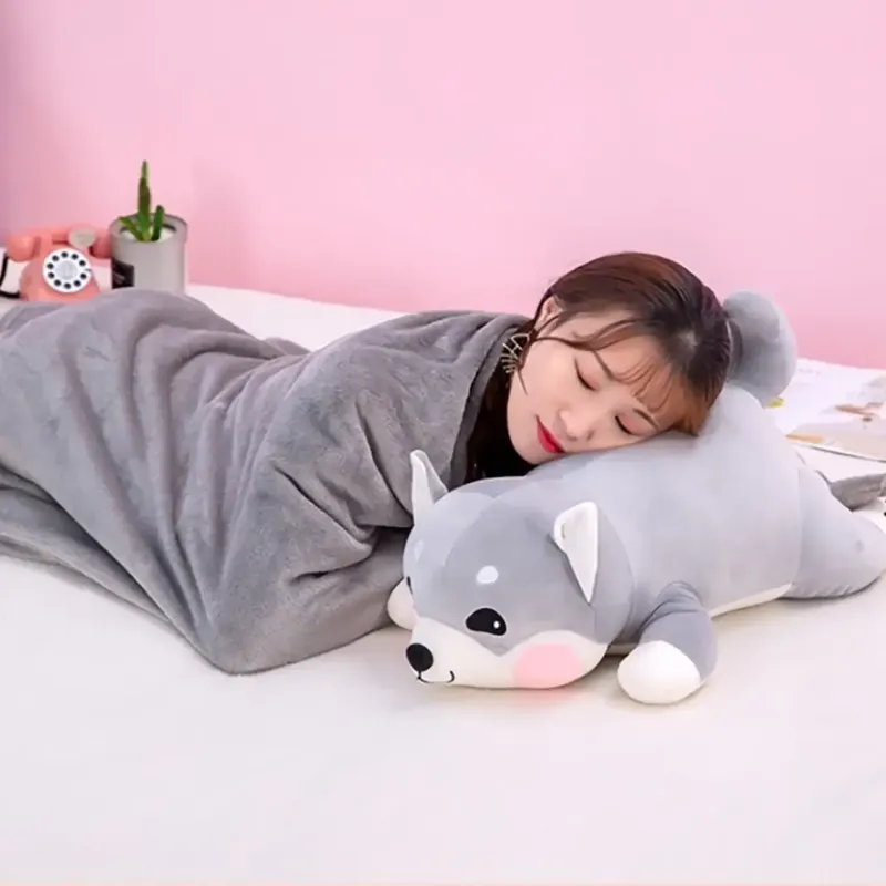 М'яка іграшка з пледом 1?1,5 м, подушка 50 см Дитяча іграшка-плед 3в1