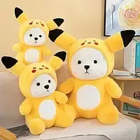 М'який плюшевий ведмедик в костюмі, Іграшка-Антистрес синій стич 40см