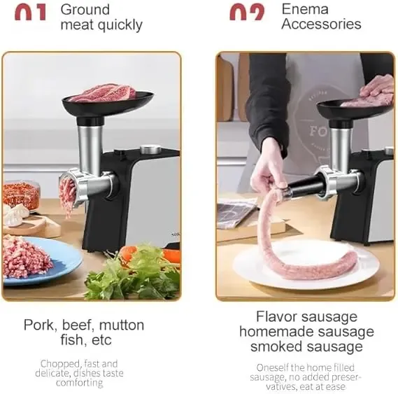 М'ясорубка Sokany SK-087 1700 Вт із нержавіючої сталі