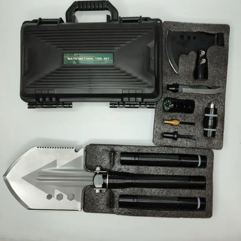 Багатофункціональна лопата для виживання на кейсі лопата, сокира, ніж похідний, розпалювання