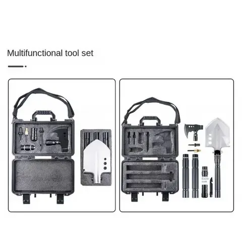 Багатофункціональна лопата для виживання на кейсі лопата, сокира, ніж похідний, розпалювання