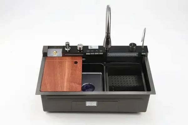 Кухонна раковина з нержавіючої сталі / Багатофункціональна кухонна мийка МА-81