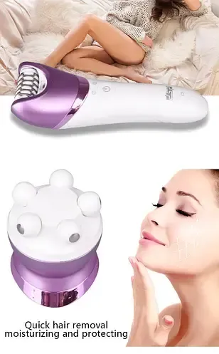 Багатофункціональний електричний епілятор DSP 70019 6в1 тримач пилка масажер очищувач