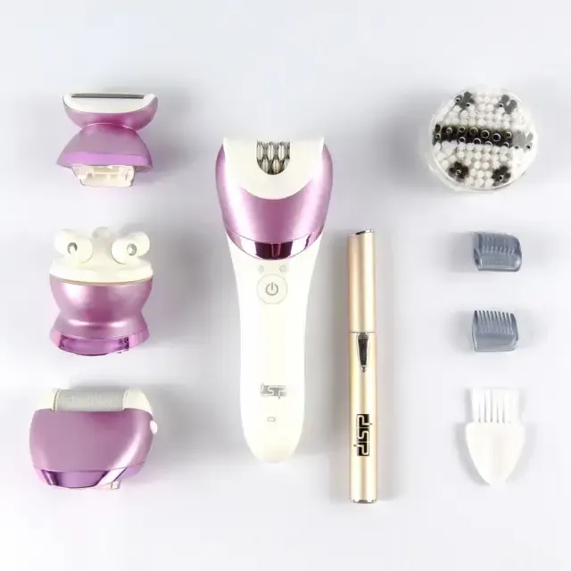 Багатофункціональний електричний епілятор DSP 70019 6в1 тримач пилка масажер очищувач