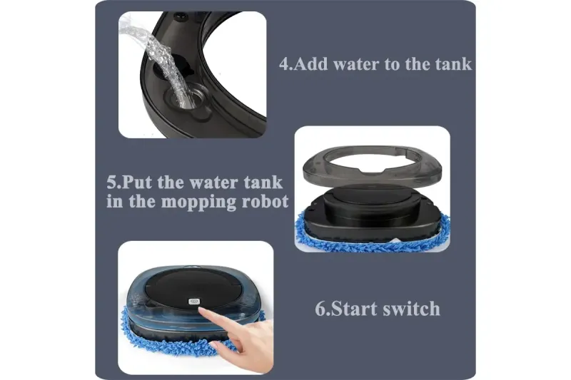 Миючий робот-пилосос INTELEGENT AUTOMATIC BRUSH MOPPER (22*22*6 см) Робот-пилосос для великого будинку